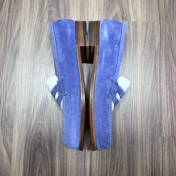 NIB JM Weston 180 Blue & White Penny Loafers Size 9.5US / 8.5UK main image 6